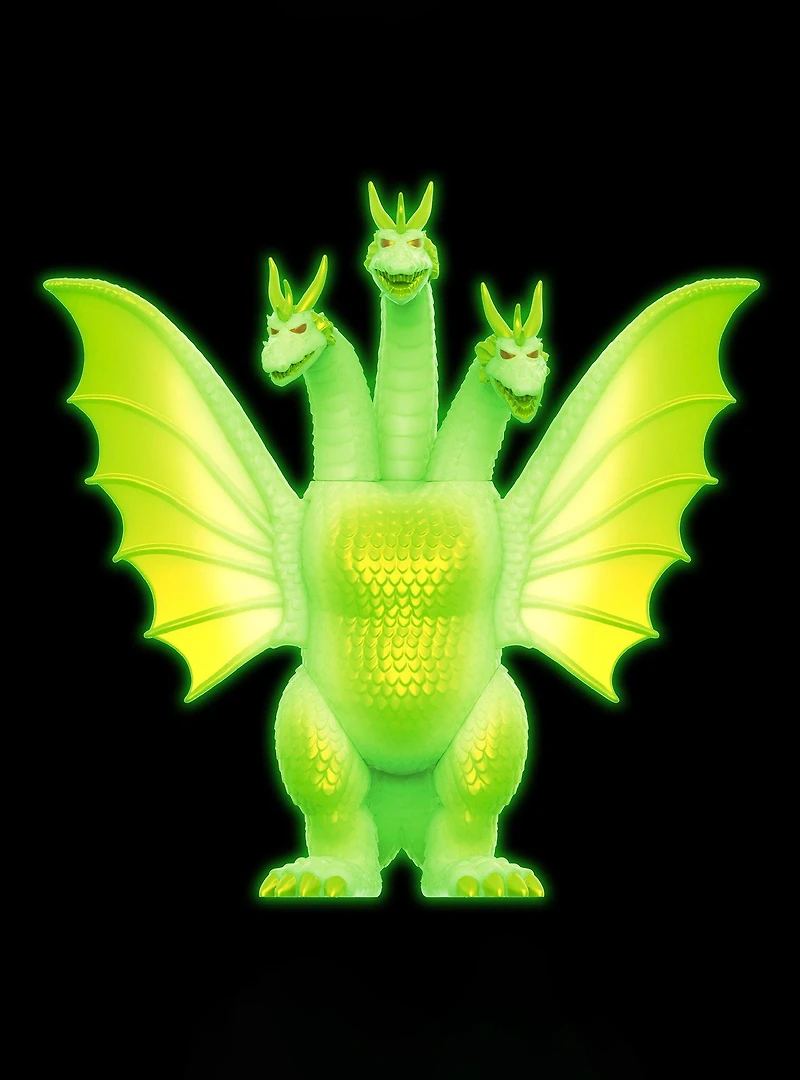 Super7 ReAction Godzilla King Ghidorah Glow-in-the-Dark Figure