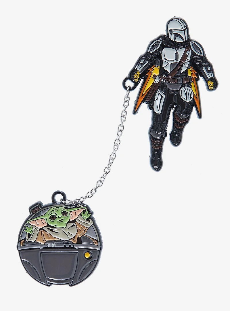 Star Wars The Mandalorian Mando & Grogu Chain Pin Set