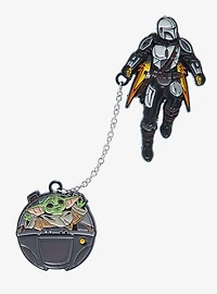 Star Wars The Mandalorian Mando & Grogu Chain Pin Set