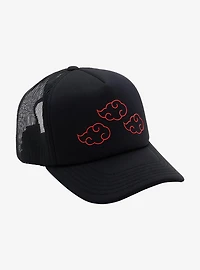Naruto Shippuden Akatsuki Clouds Outline Trucker Cap - BoxLunch Exclusive