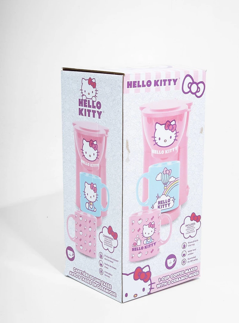 Sanrio Hello Kitty Single-Cup Coffee Maker and Mug Set