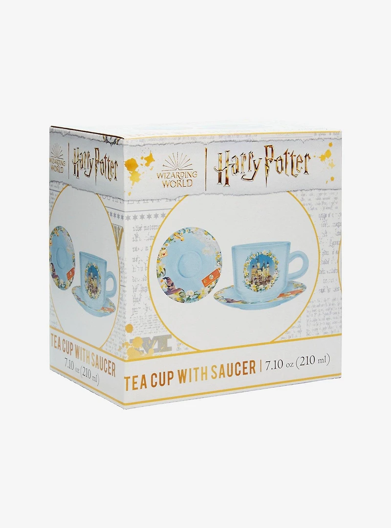 Harry Potter Hogwarts Dainty Floral Teacup with Saucer