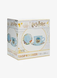 Harry Potter Hogwarts Dainty Floral Teacup with Saucer