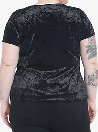 Black Velvet Girls Top Plus Size