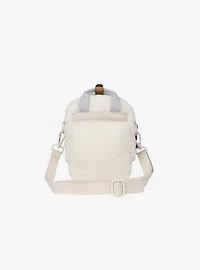 Doughnut Macaroon Tiny Fluffy Stadium Cream x Blue Lotus x Purple Mini Crossbody Bag