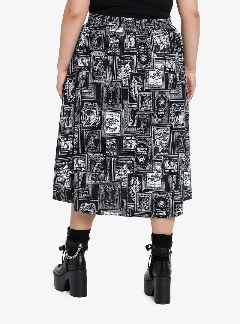 Thorn & Fable Dark Fairy Tale Books Retro Skirt Plus Size