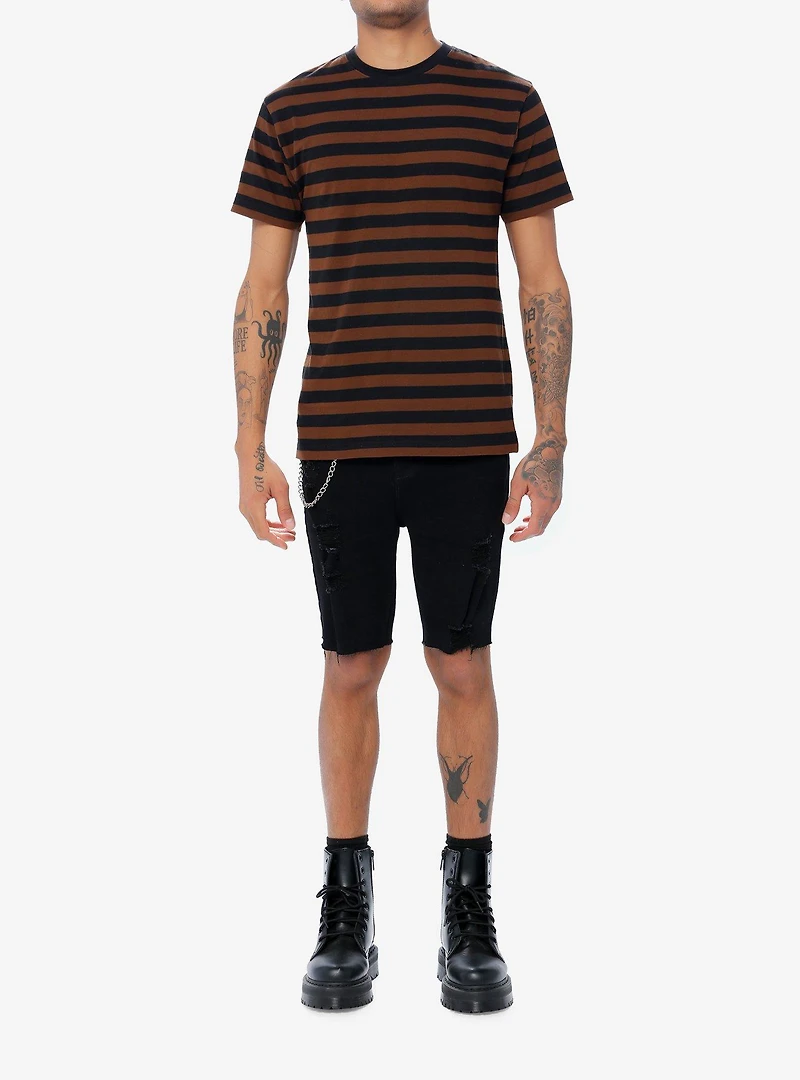 Black & Brown Stripe T-Shirt