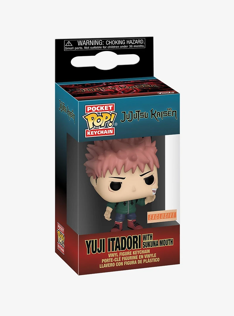 Funko Pocket Pop! Jujutsu Kaisen Yuji Itadori with Sukuna Mouth Vinyl Keychain - BoxLunch Exclusive