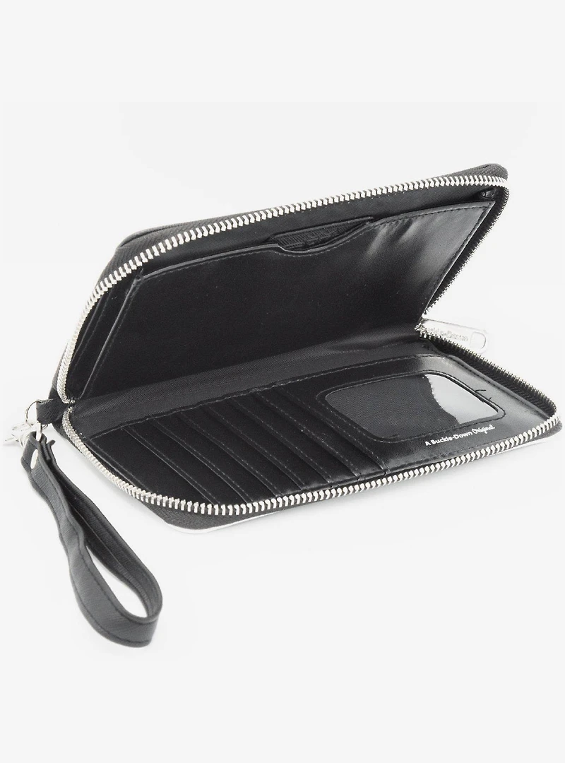 DC Comics Black Adam Lightning Bolt and Action Pose Zip Around Wallet