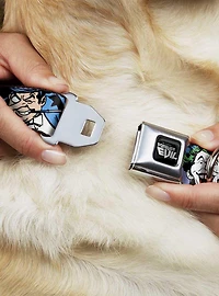 DC Comics Justice League Villains Close Up Seatbelt Buckle Dog Collar