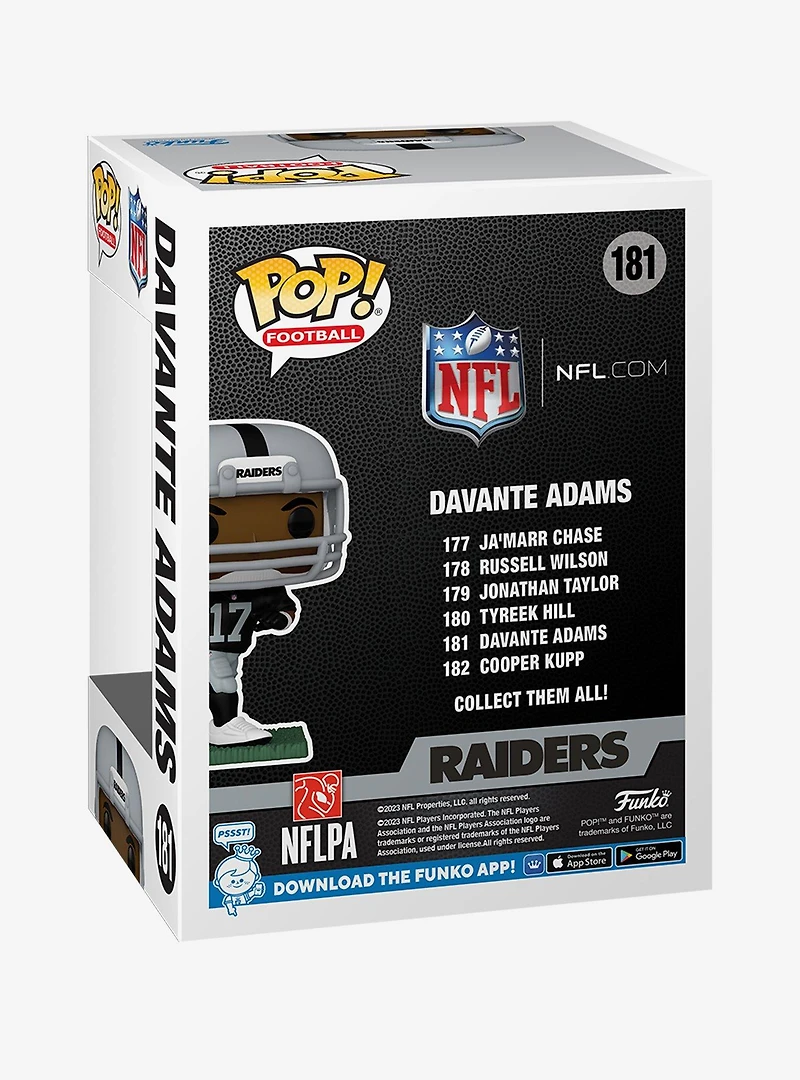 Funko Pop! Football NFL Las Vegas Raiders Davante Adams Vinyl Figure