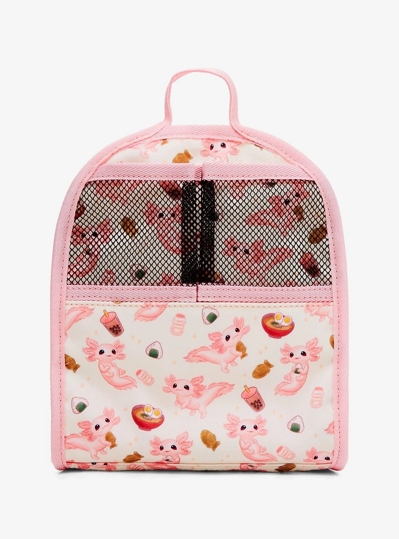 Axolotl & Snacks Allover Print Backpack Organizer - BoxLunch Exclusive