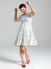 Her Universe Disney Winnie the Pooh Eeyore Floral Allover Print Smock Dress - BoxLunch Exclusive