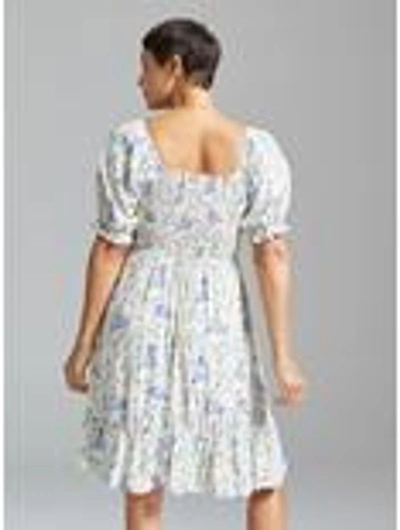 Her Universe Disney Winnie the Pooh Eeyore Floral Allover Print Smock Dress - BoxLunch Exclusive