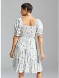 Her Universe Disney Winnie the Pooh Eeyore Floral Allover Print Smock Dress - BoxLunch Exclusive