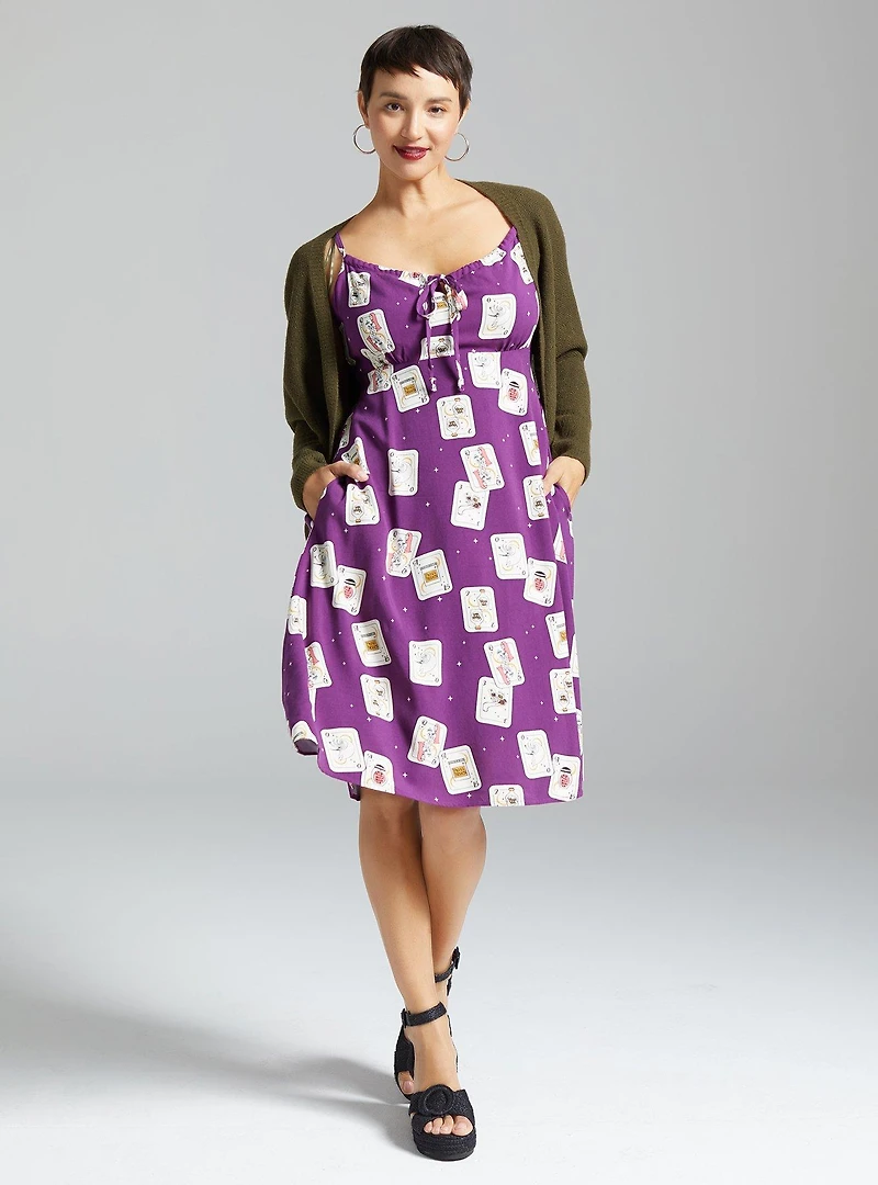 Disney The Nightmare Before Christmas Playing Cards Allover Print Slip Dress - BoxLunch Exclusive