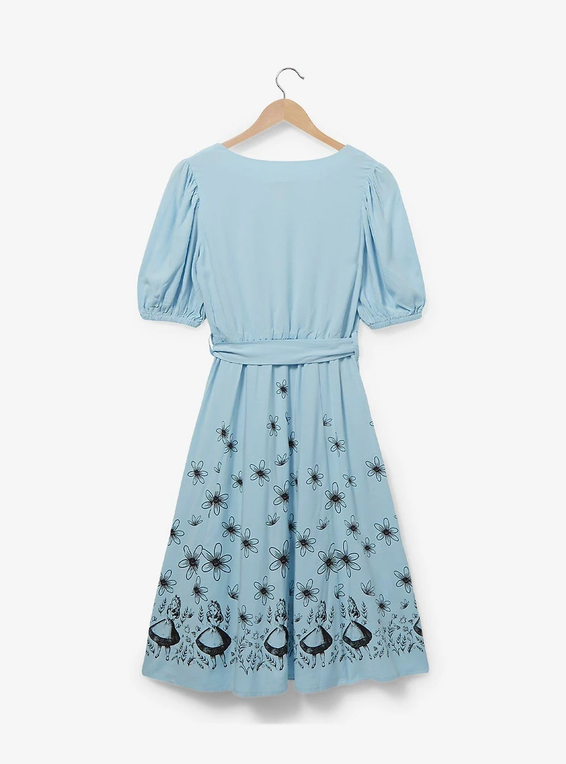 Disney Alice Wonderland Floral Plus Midi Dress - BoxLunch Exclusive