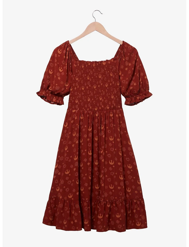 Her Universe Star Wars Rebellion Floral Allover Print Smock Dress - BoxLunch Exclusive