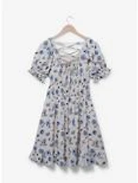 Disney Sleeping Beauty Floral Icons Allover Print Smock Dress - BoxLunch Exclusive