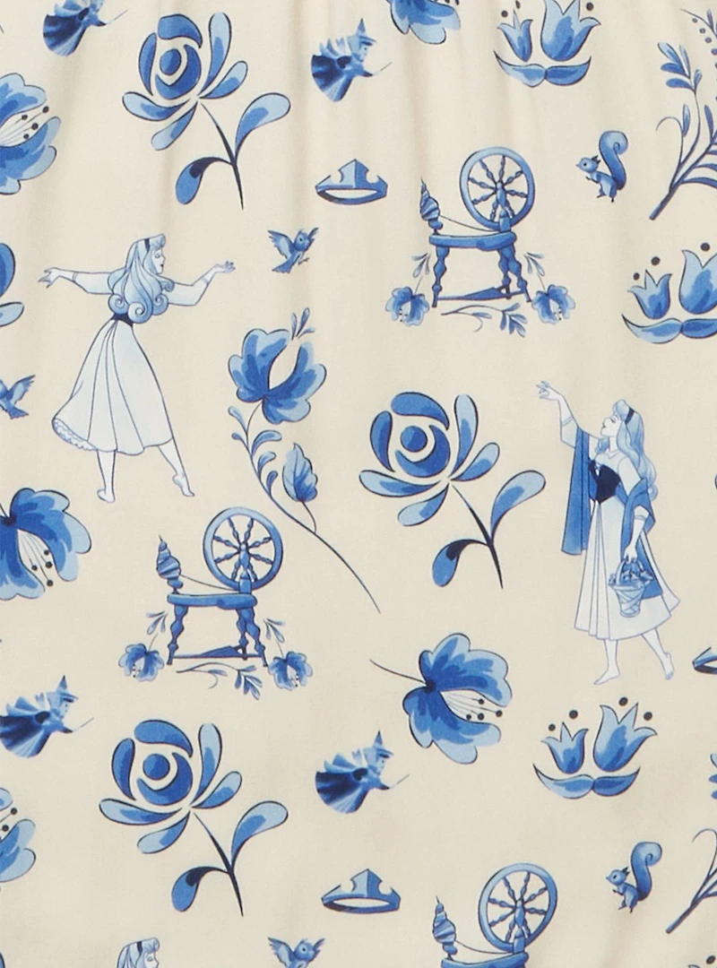Disney Sleeping Beauty Floral Icons Allover Print Smock Dress - BoxLunch Exclusive