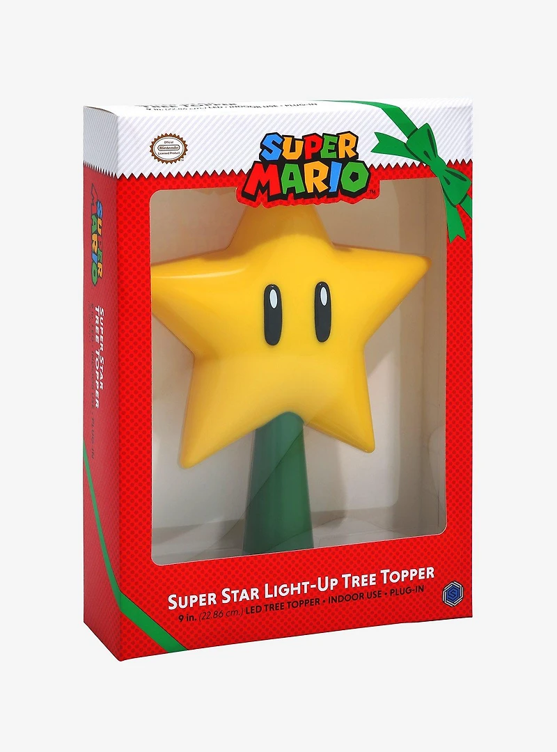 Nintendo Super Mario Super Star Light-Up Tree Topper