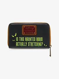 Loungefly Disney Haunted Mansion Stretching Room Portraits Glow-in-the Dark Small Zip Wallet
