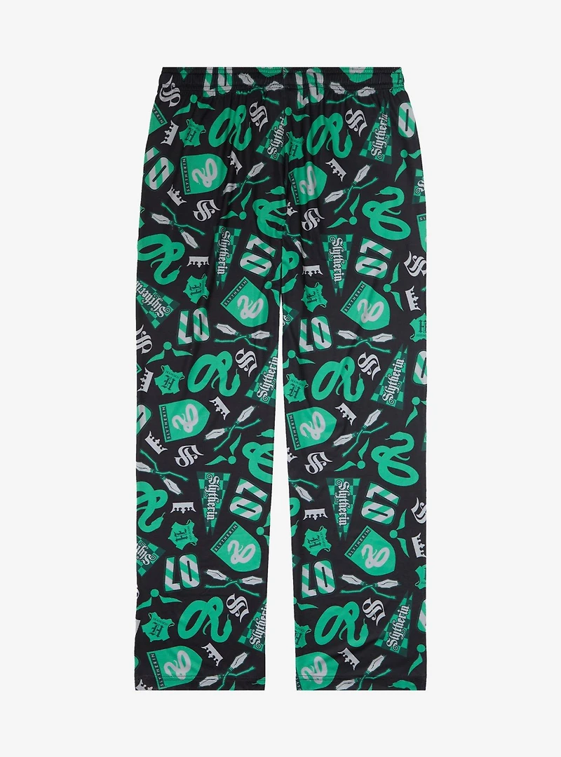 Harry Potter Slytherin Quidditch Allover Print Sleep Pants - BoxLunch Exclusive