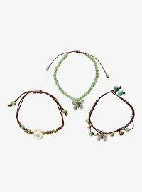 Thorn & Fable Butterfly Flower Cord Bracelet Set