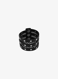 Social Collision Studded Mesh Cuff Bracelet