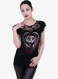 Solemn Vow Lace Sleeve Top