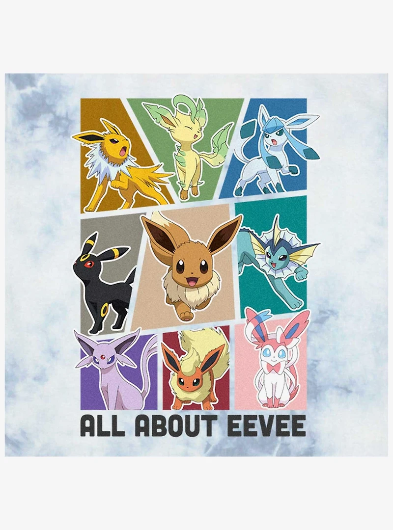 Pokemon Eevee Eeveelution Tie-Dye T-Shirt