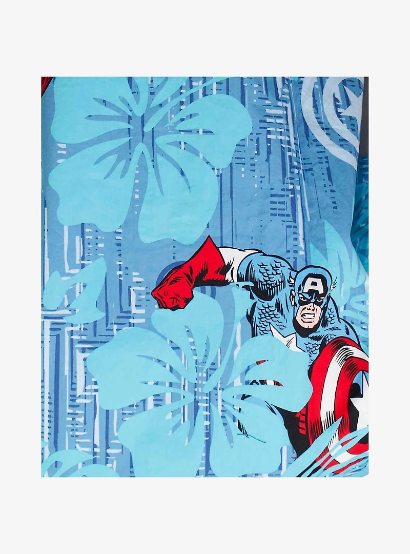 Marvel Captain America Island Woven Button-Up