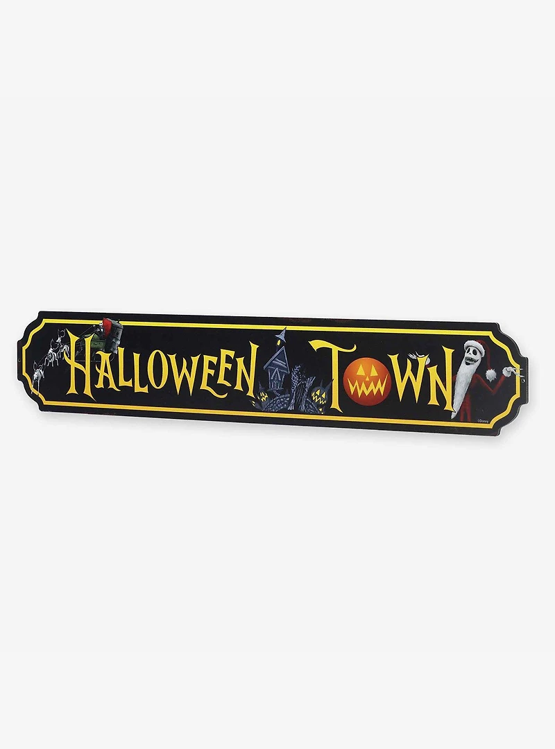 The Nightmare Before Christmas Halloween Town Metal Street Sign