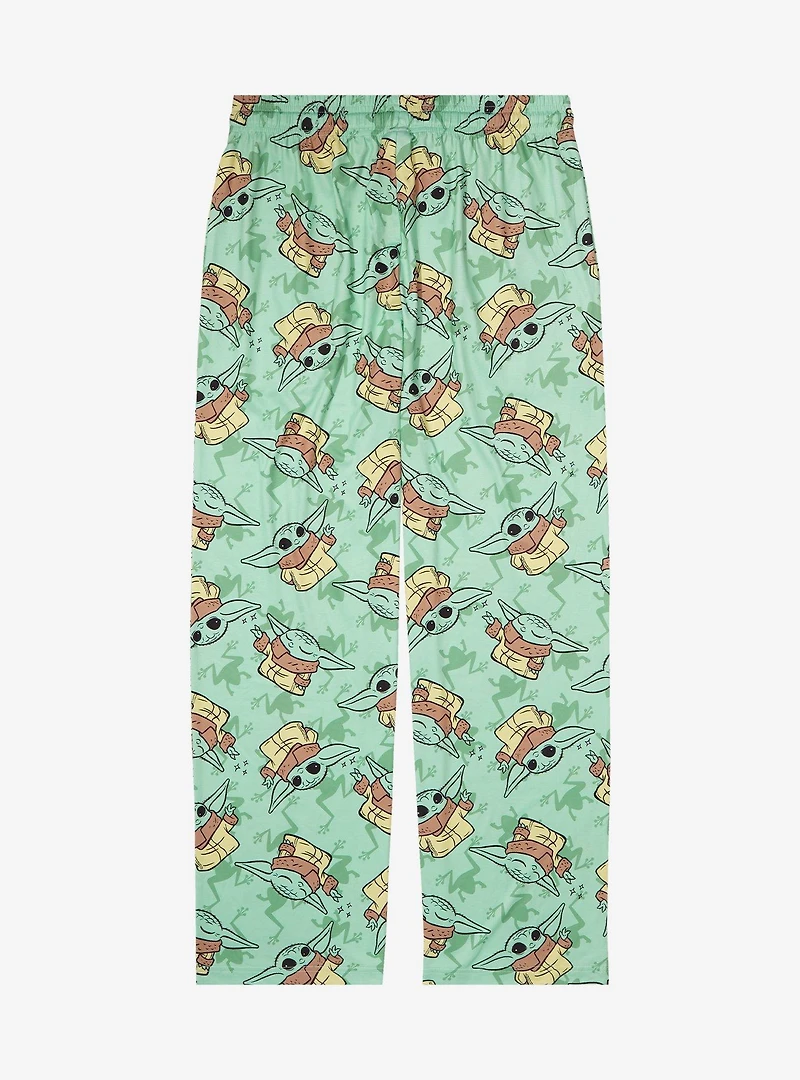 Star Wars The Mandalorian Grogu & Frogs Allover Print Sleep Pants - BoxLunch Exclusive