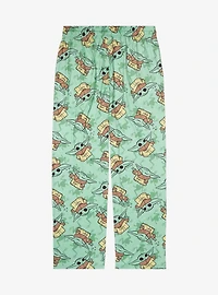 Star Wars The Mandalorian Grogu & Frogs Allover Print Sleep Pants - BoxLunch Exclusive