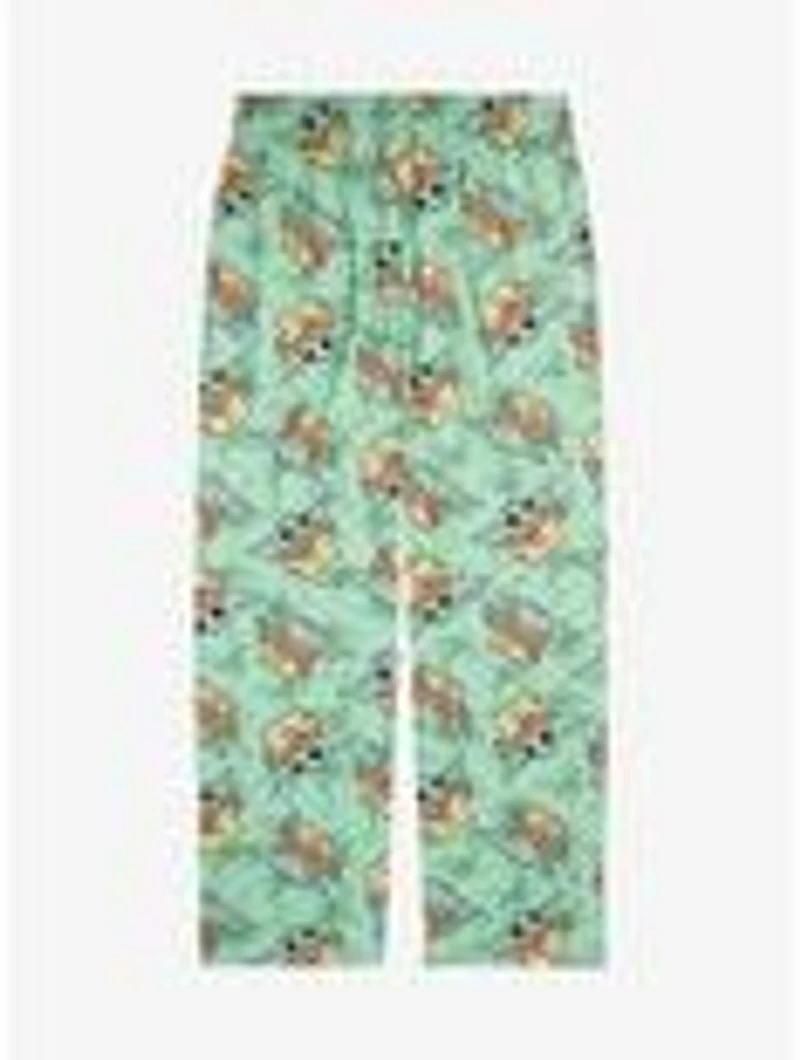 Star Wars The Mandalorian Grogu & Frogs Allover Print Plus Sleep Pants - BoxLunch Exclusive