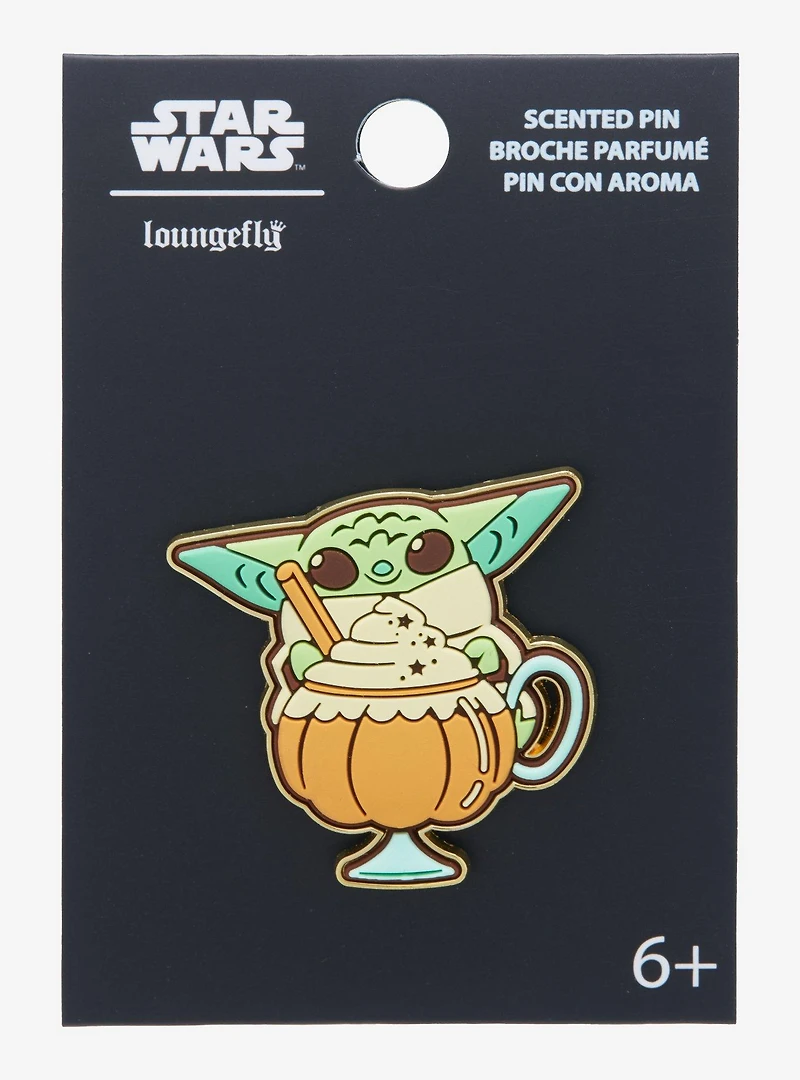 Loungefly Star Wars Mandalorian Grogu Pumpkin Spice Scented Pin - BoxLunch Exclusive