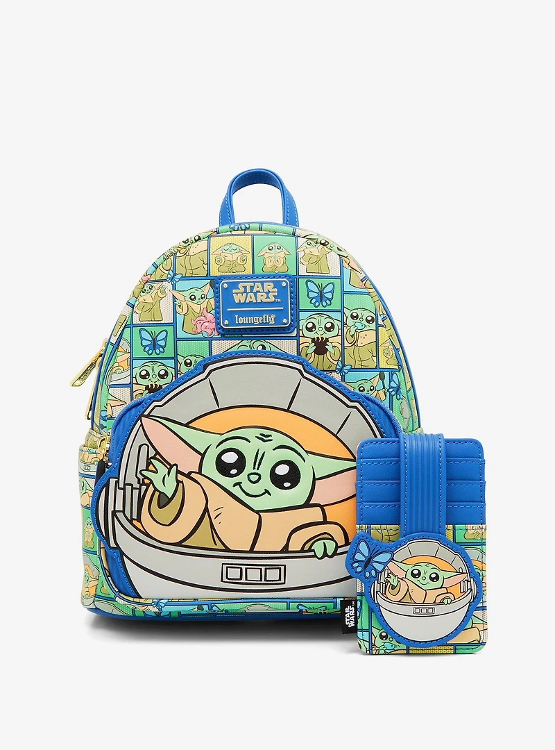 Loungefly Star Wars The Mandalorian Grogu Panels Mini Backpack - BoxLunch Exclusive