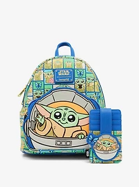Loungefly Star Wars The Mandalorian Grogu Panels Mini Backpack - BoxLunch Exclusive