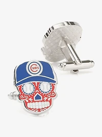 Chicago Cubs Sugar Skull Cufflinks