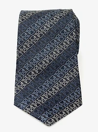 Star Wars The Mandalorian Grogu Outline Stripe Navy Men's Tie