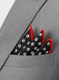 The Nightmare Before Christmas Jack Skellington Men's Black Pocket Square