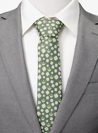 Star Wars Rebel Shamrock Green Hidden Message Men's Tie