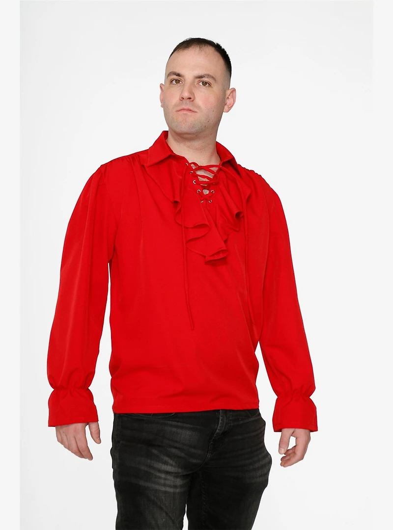 Red Pirate Men's Long Sleeve Shirt