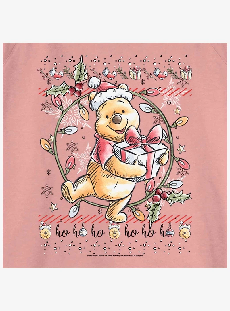 Disney Winnie The Pooh Christmas Bear Womens Slouchy Sweatshirt