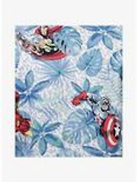 Marvel Avengers Retro Heroes Paradise Woven Button-Up