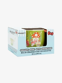 Sanrio Hello Kitty and Friends Mushroom Ramen Bowl with Chopsticks