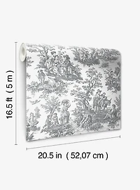 Country Life Toile Peel & Stick Wallpaper