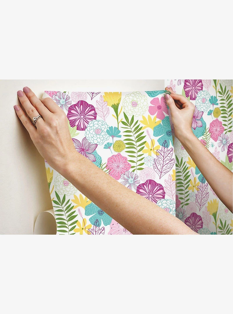 Perennial Blooms Peel & Stick Wallpaper