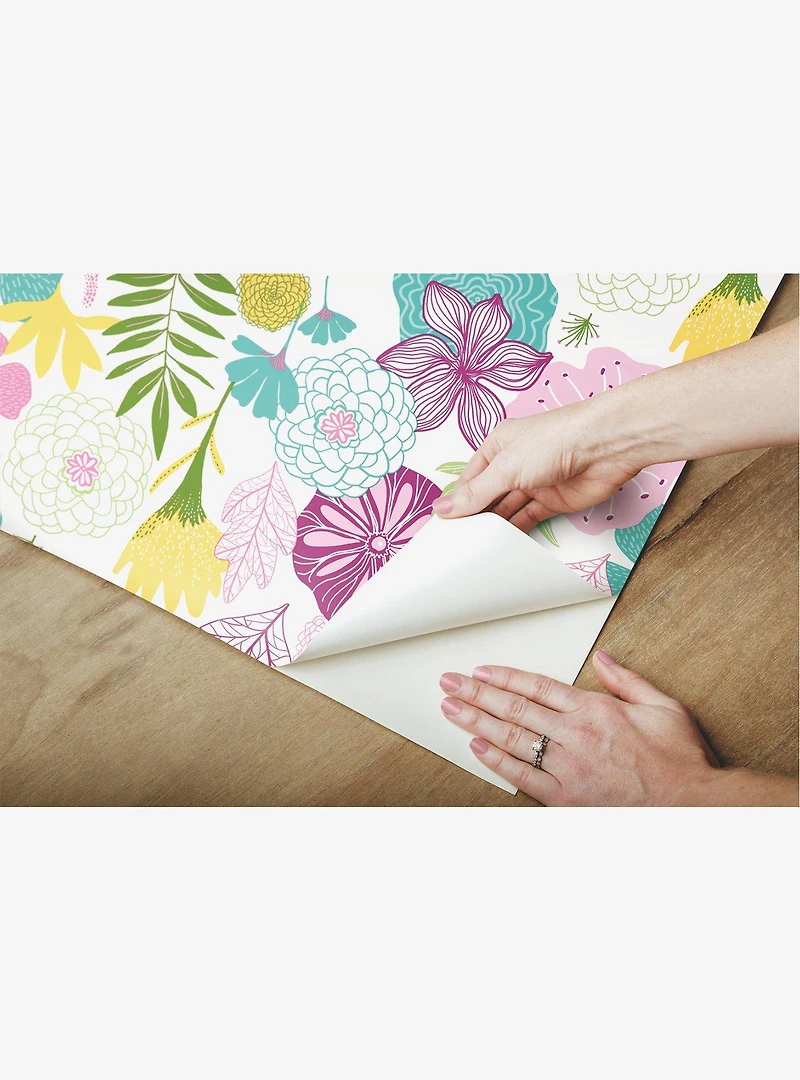 Perennial Blooms Peel & Stick Wallpaper
